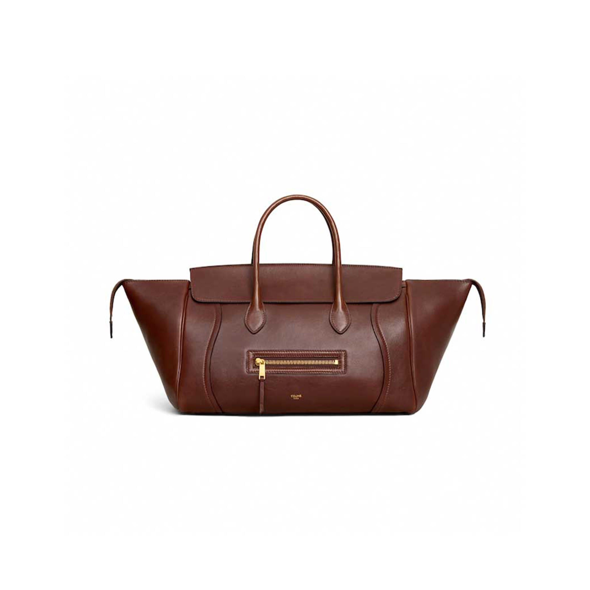 CELINE MEDIUM NEW LUGGAGE IN SUPPLE SHINY LAMBSKIN L100E3GW2.28BK (36*22*16cm)